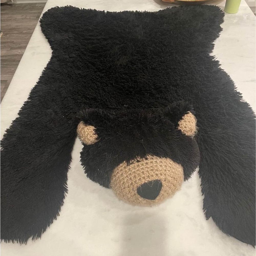 Faux bear nursery rug